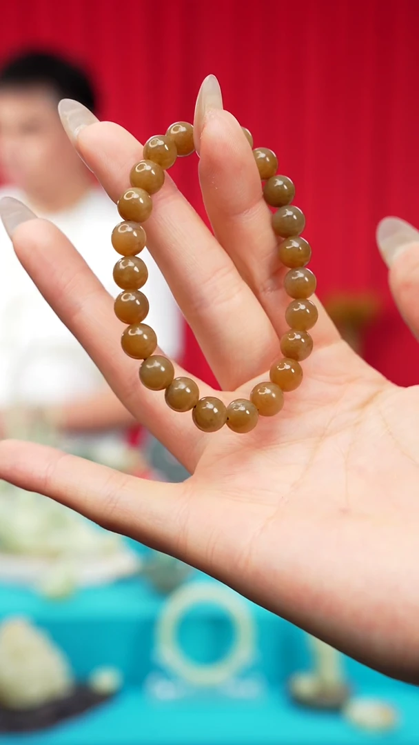 和田玉未镶嵌挂件闪购糖玉手串8mm多样性发发一件