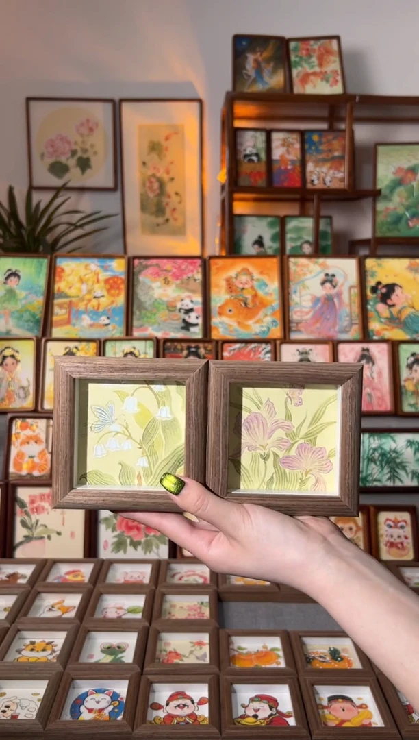 【闪购商品】国画铃兰花蝴蝶 鸢尾花蝴蝶 一组11