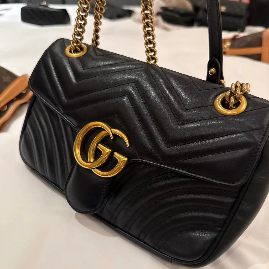99新 GUCCI/古驰 壹臻/Gucci 马蒙26单肩包 68957260