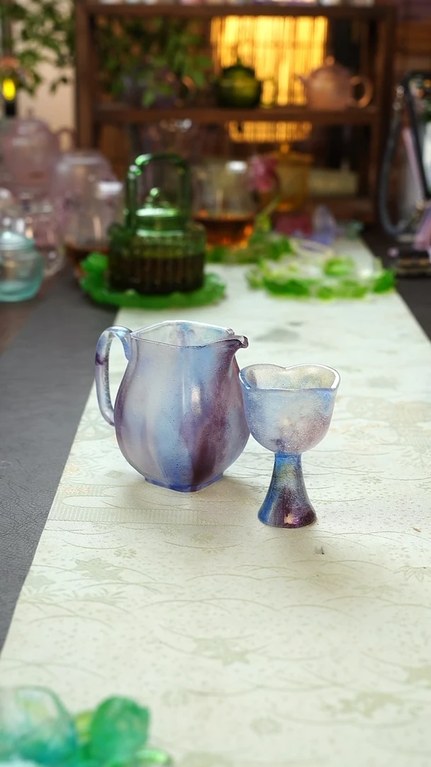 琉璃闪购沁茗公道+问月茶杯