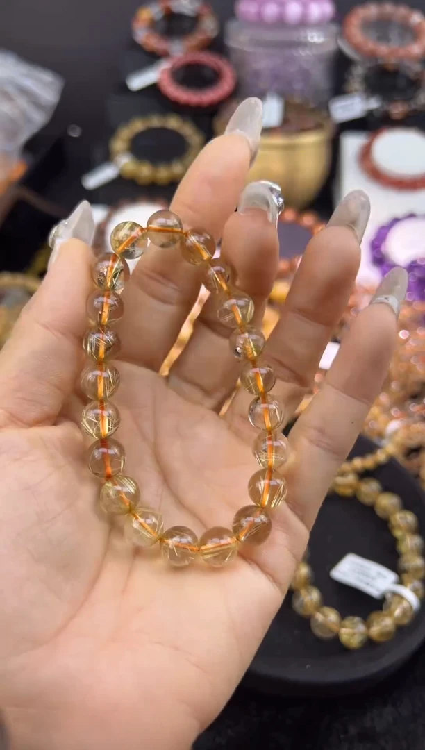 未镶嵌手串水晶金发晶9.2mm