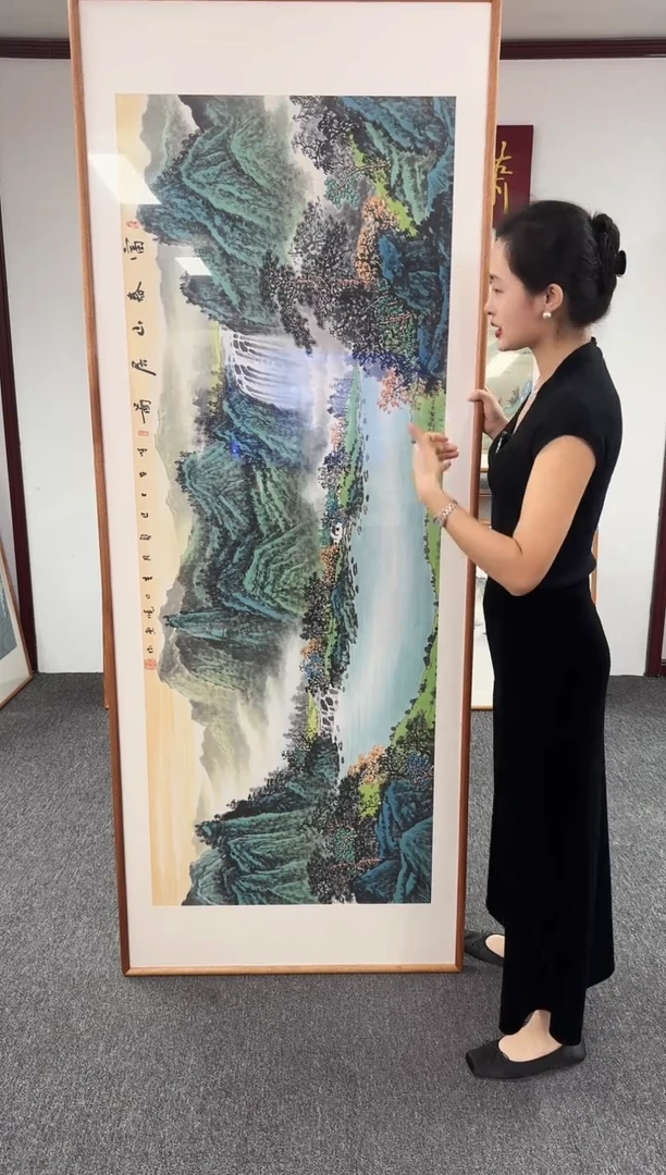 国画富春山居图 210*80 张晓东