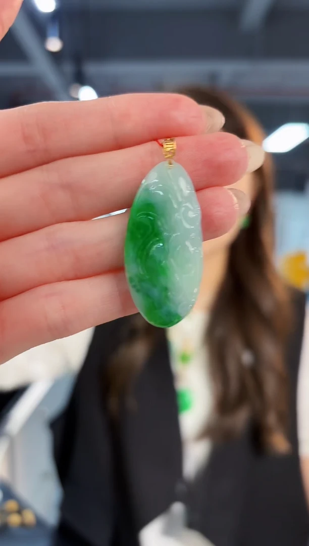 【闪购商品】翡翠颈饰18K金镶嵌缅料A货/支持复检/一件