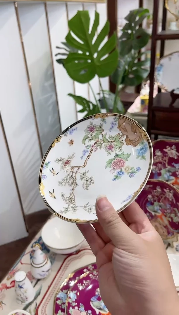 36%以上骨粉骨瓷6英寸骨碟5个