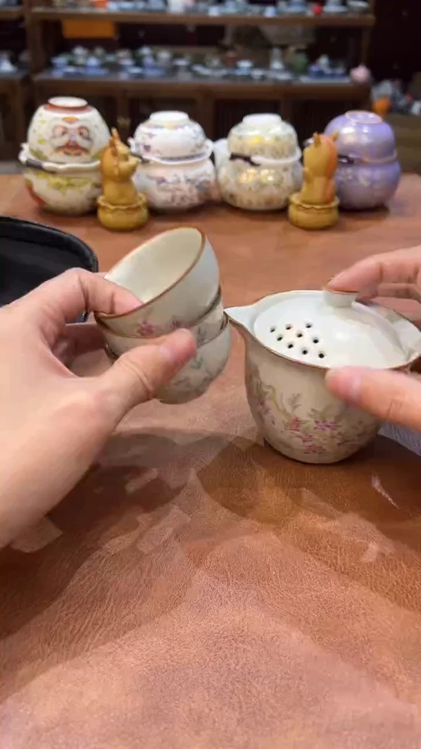 真的很便宜会开片的旅行茶具