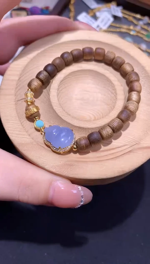 银S925镶嵌手串翡翠手串