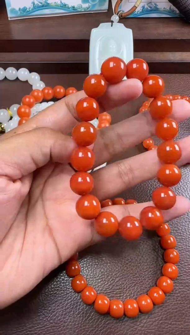 未镶嵌南红玛瑙挂件手串
