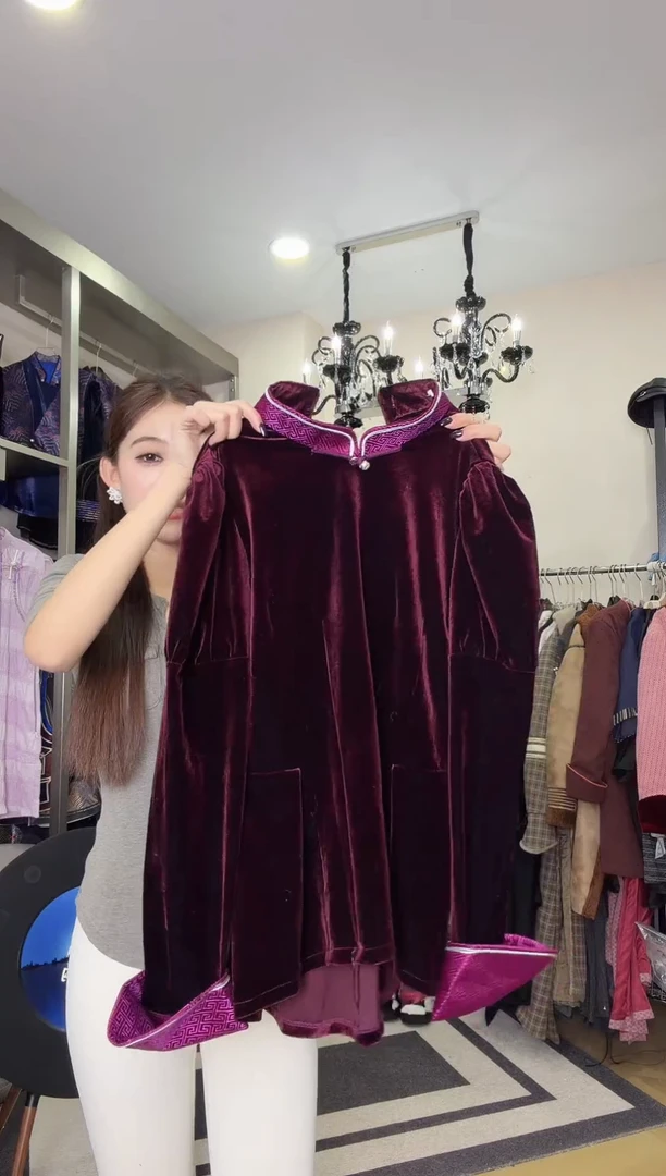 斜肩款【希贵蒙古袍】73号蒙古袍 120斤以下去穿