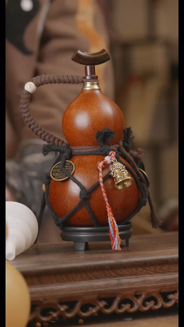 【闪购商品】78号精品天然大漆工艺防渗内胆酒葫芦~