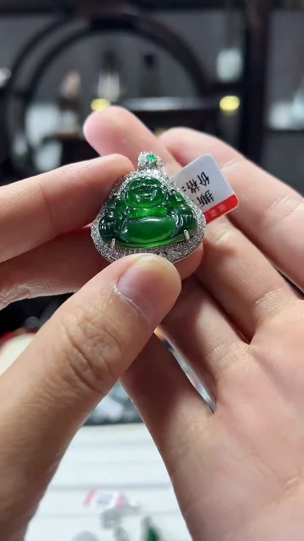 颈饰未镶嵌翡翠翡翠佛公吊坠