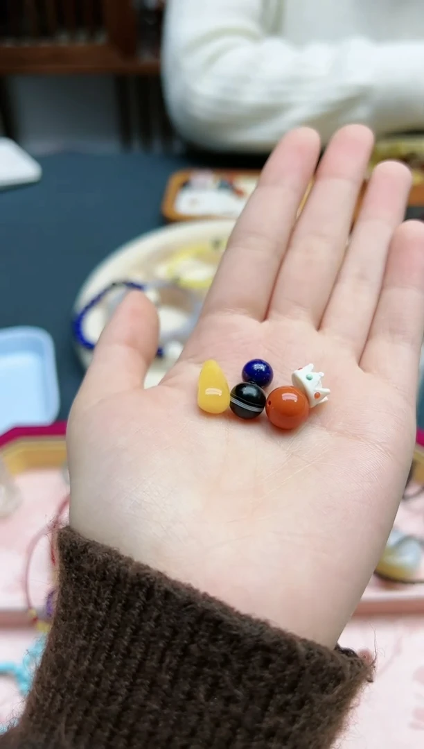 【闪购商品】蜜蜡裸石未镶嵌蜜蜡多宝配饰*1 YX