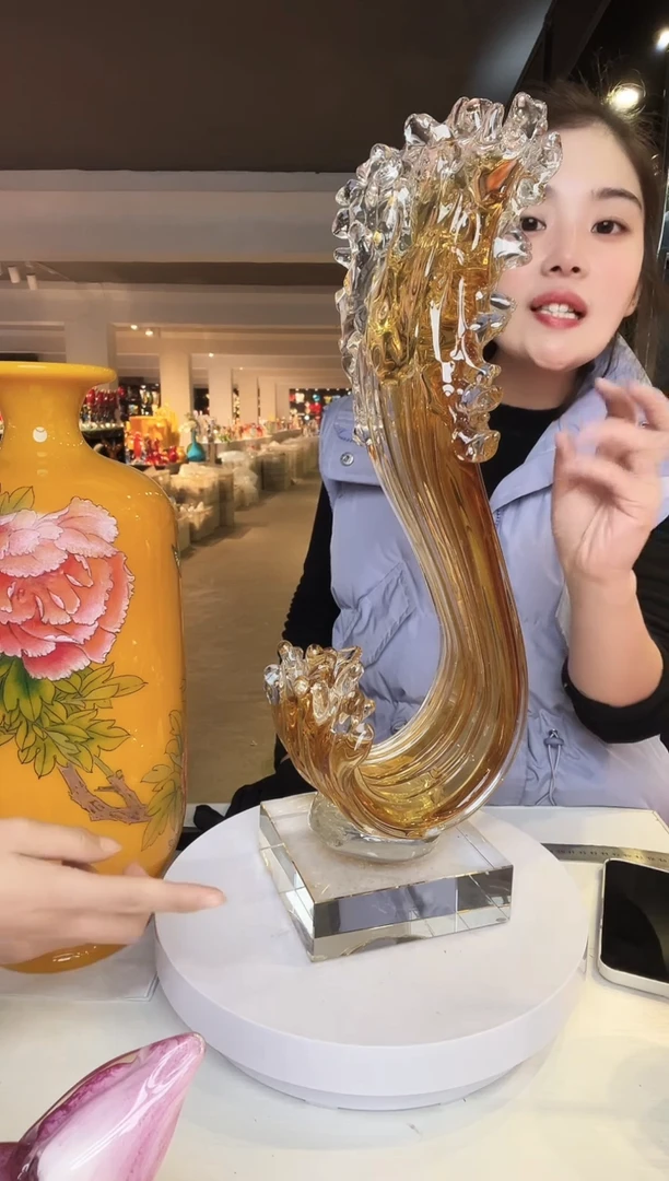 【闪购商品】茶盏琉璃摆件家居摆件