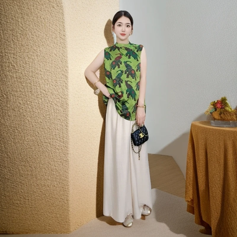 【欣欣象荣】大小姐新中式大象时尚套装显瘦衣服休闲风文艺中国风