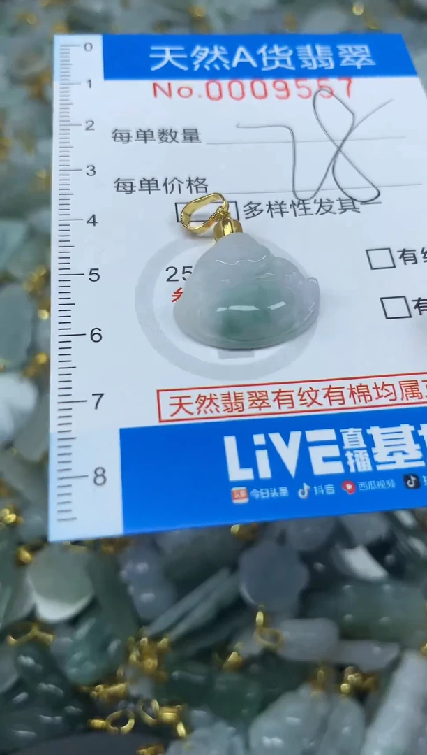 颈饰未镶嵌翡翠净货挂件-9557