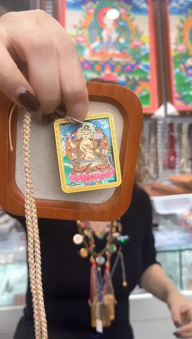 吊坠文殊  纯手绘唐卡（非质量问题 不退不换）