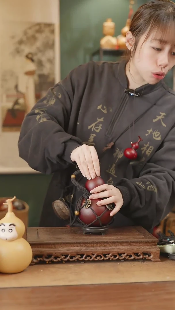 【闪购商品】150号精品天然大漆工艺防渗内胆酒葫芦~