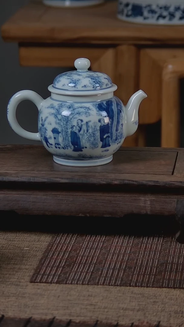 折葵非器手工手绘竹林七贤壶