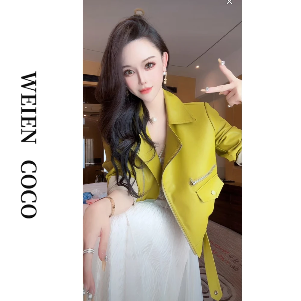 【薇恩COCO】气质时尚百搭皮衣外套春夏上新S3433