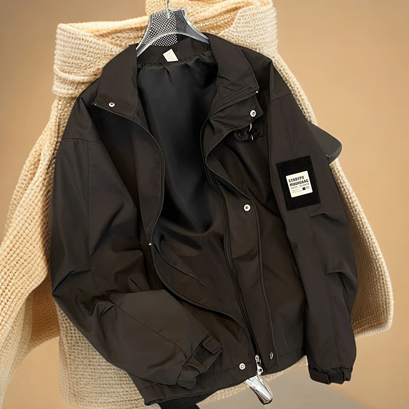 锡芝班拿春秋季工装外套男复古休闲潮牌日系痞帅韩版潮流宽松夹克