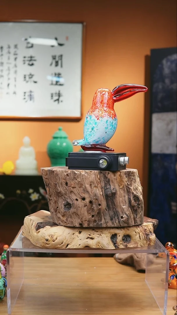 手工艺品琉璃大嘴巴鸟琉璃摆件