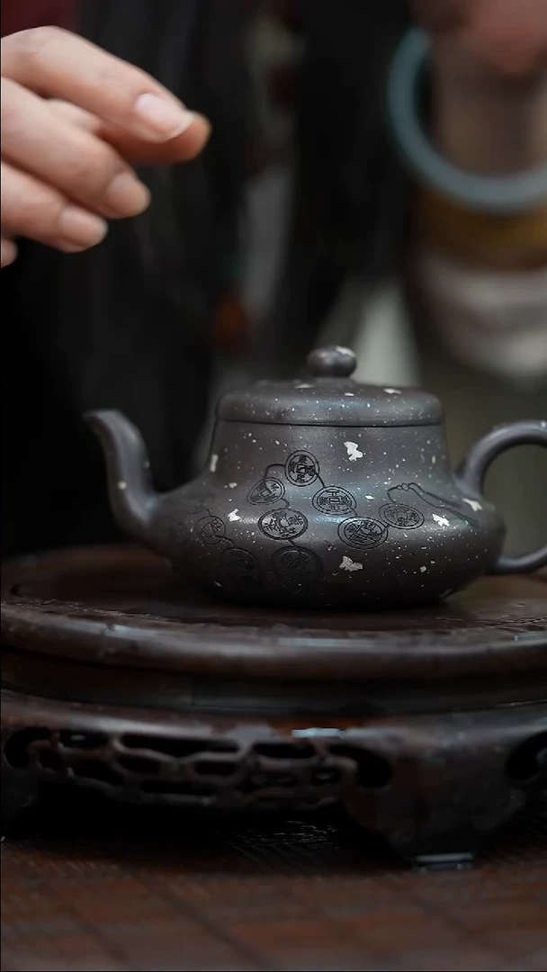 茶壶紫砂宜兴紫砂岁颐传砂原矿全手19