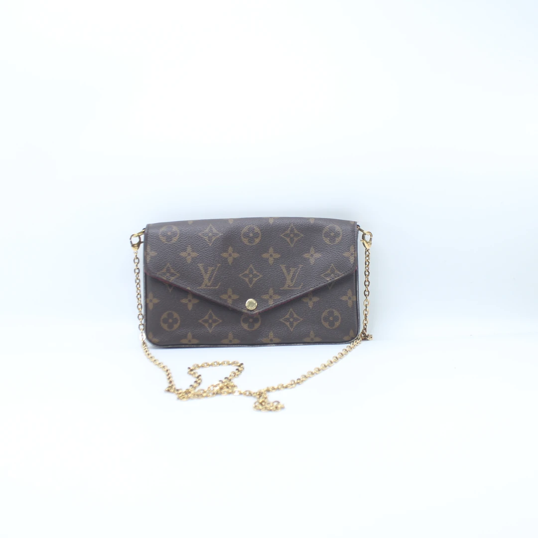 95新 LouisVuitton/路易威登 MI1136老花三合一信封包单肩包