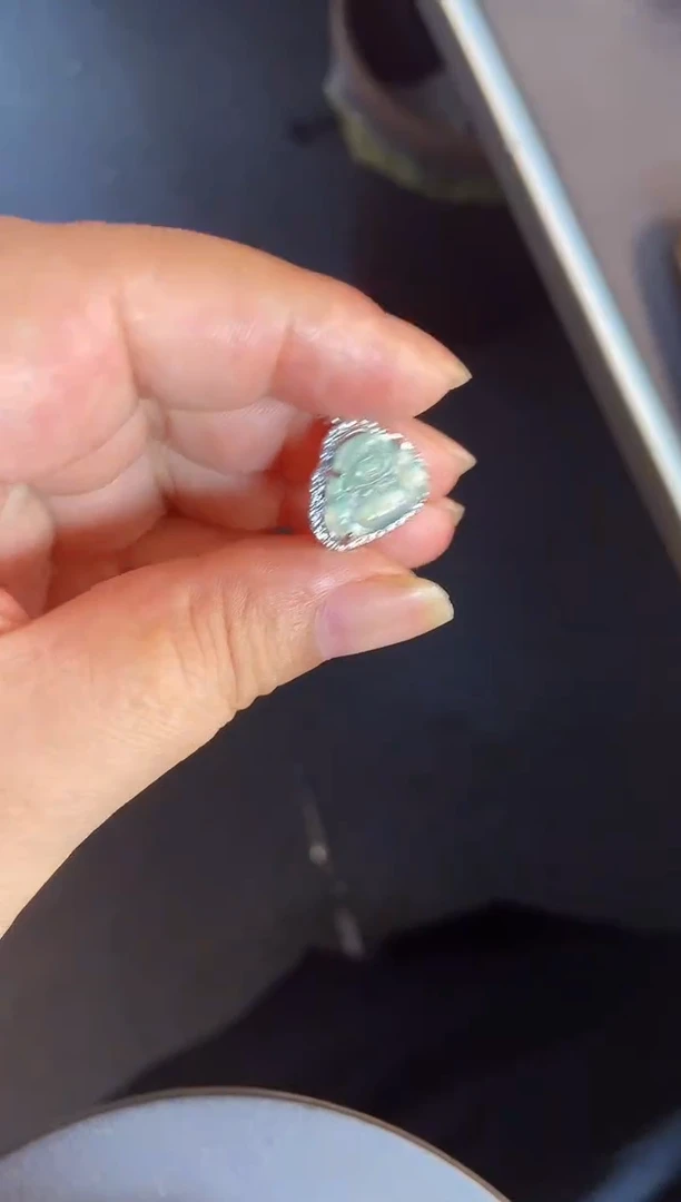 吊坠(不含链)银S925镶嵌翡翠1