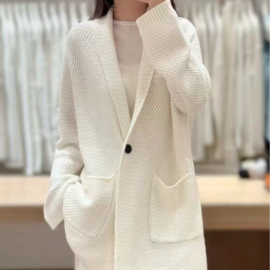 赛汗王秋冬新款女士羊绒时尚针织开衫W907170