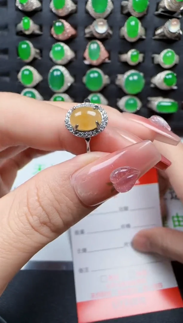 【闪购商品】翡翠戒指银S925镶嵌2066