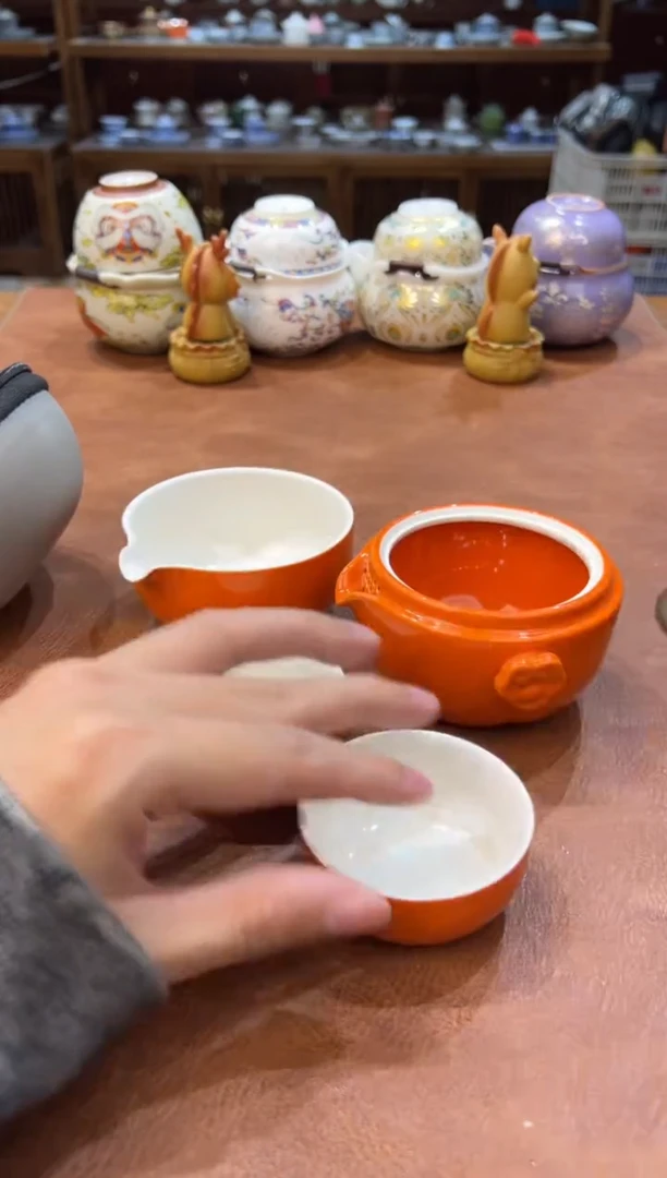 真的很便宜会开片的旅行茶具