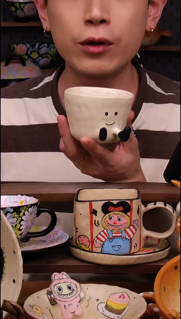 杯子景德镇可爱设计师款陶瓷
