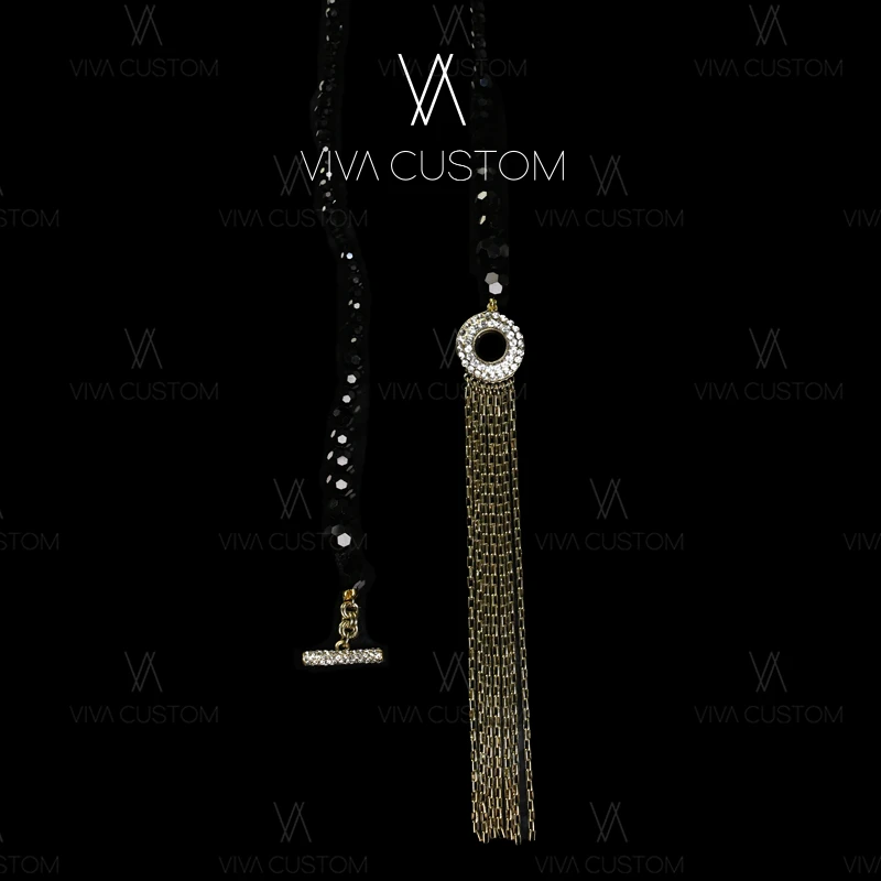 铜合金合成锆石项链 （精工系列）轻奢风高贵典雅流苏项链