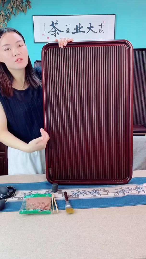 千川红色款式茶盘80*50*5