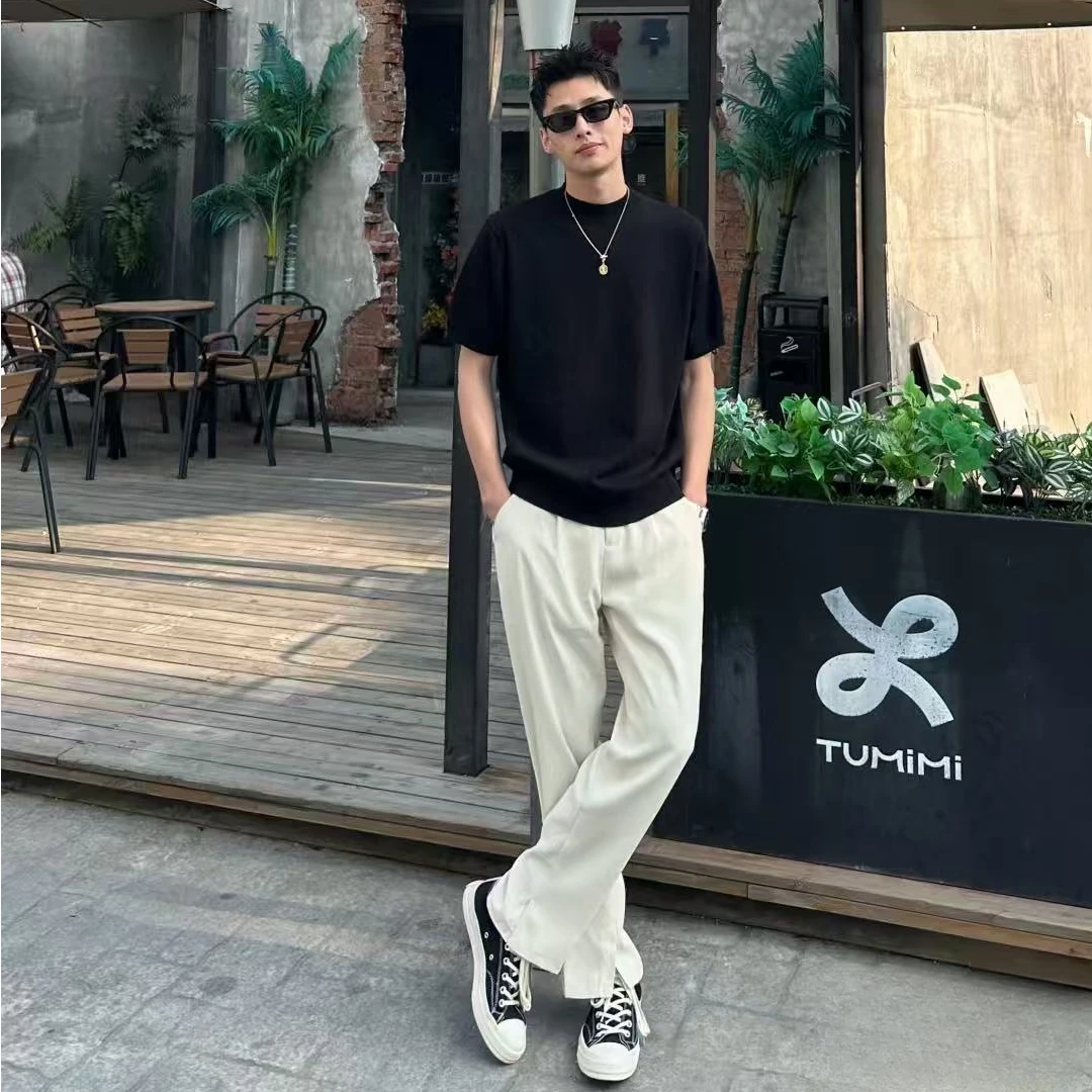 E 潮牌夏季简约烫钻时尚百搭短袖t运动休闲宽松潮流