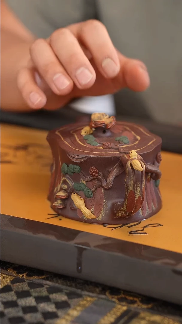 茶壶紫砂原矿手工制作