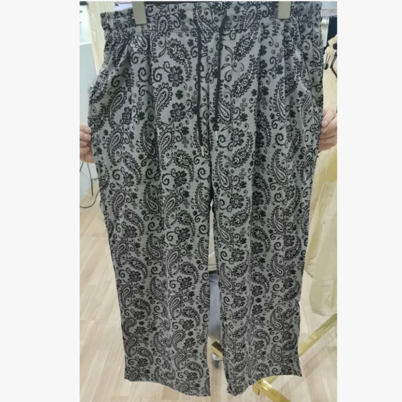 【哪吒专属】垂感直筒休闲裤花花裤