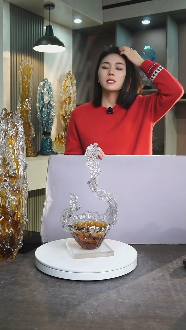 琉璃雯*琥珀金色聚宝盆