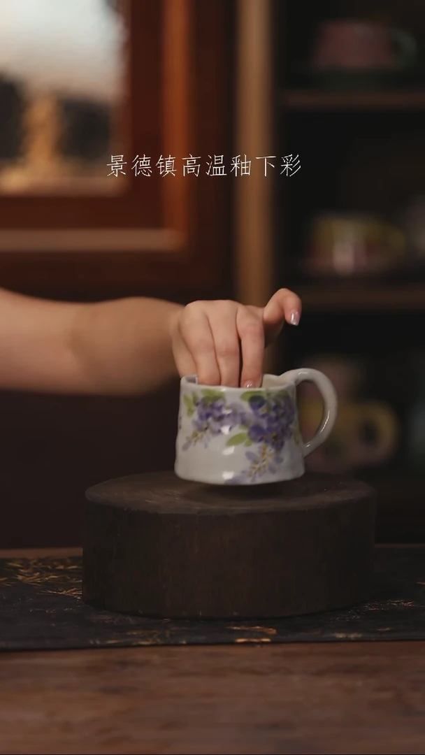 陶瓷景德镇高温釉下手绘陶瓷080