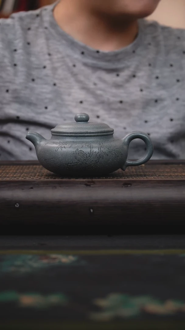 茶壶紫砂海蓝段 仿古