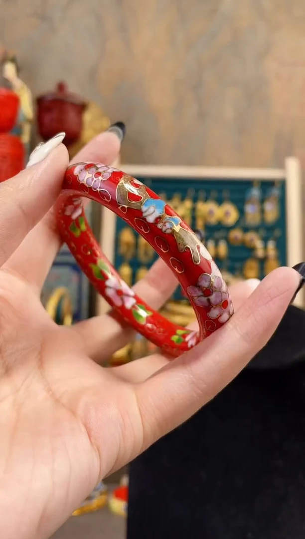 【闪购商品】非遗 景泰蓝镯子红色