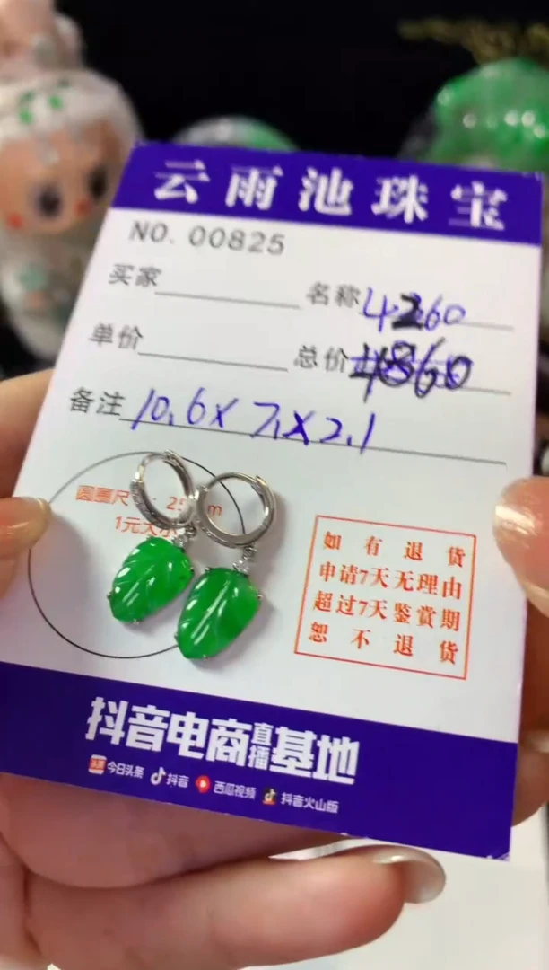 18K金镶嵌翡翠耳饰翡翠