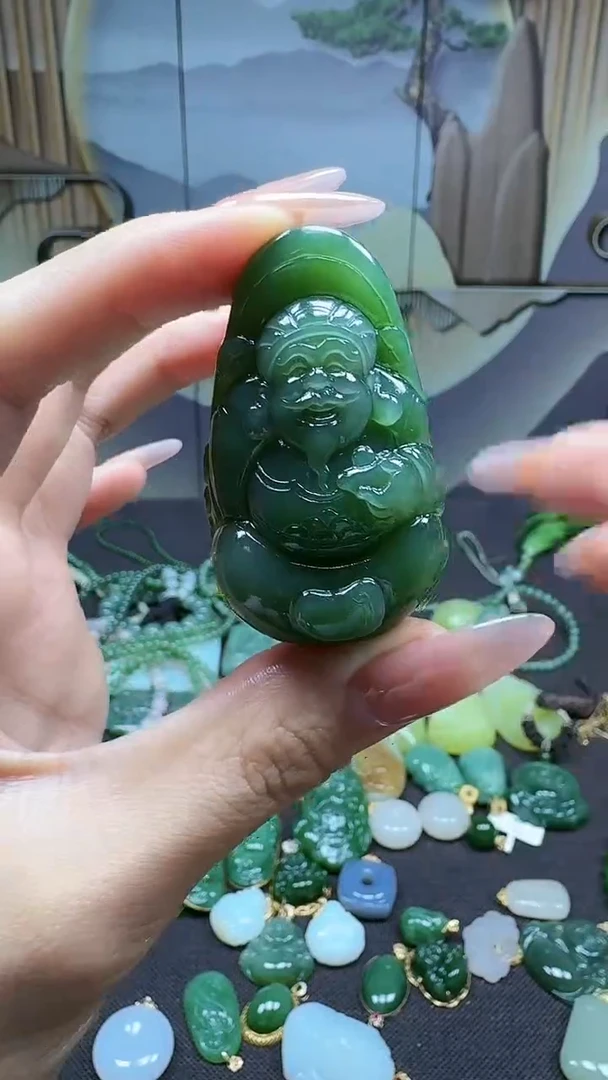 和田玉未镶嵌挂件1