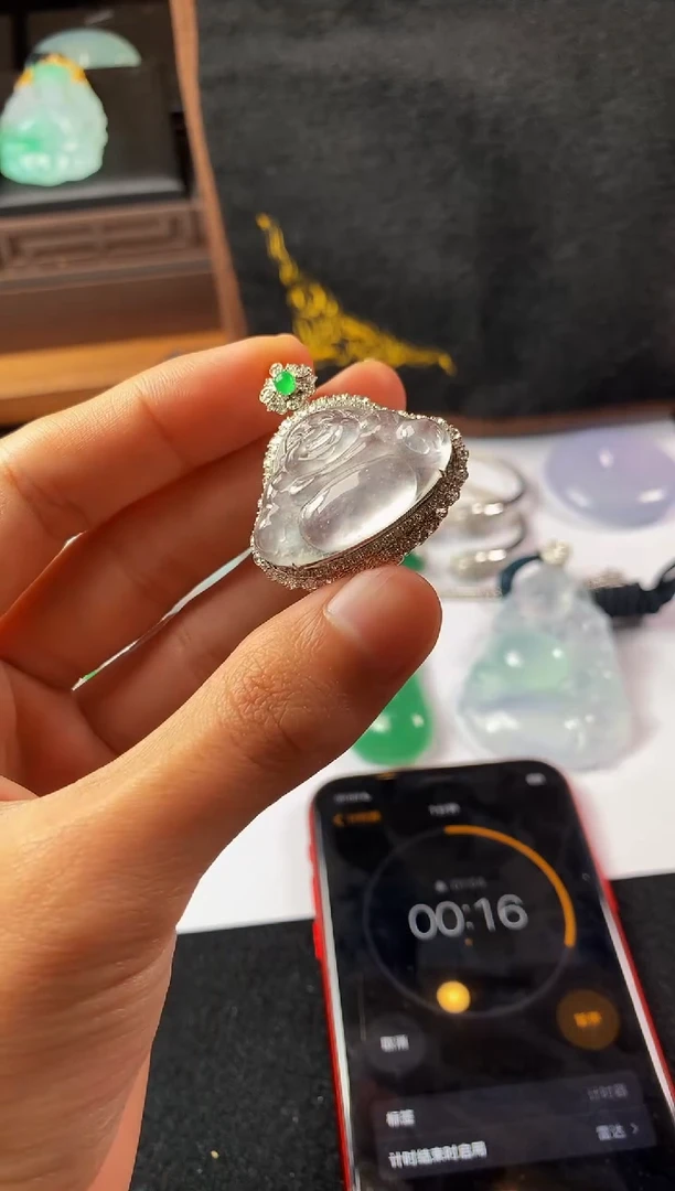 18K金镶嵌定制翡翠暖**～PA-佛公