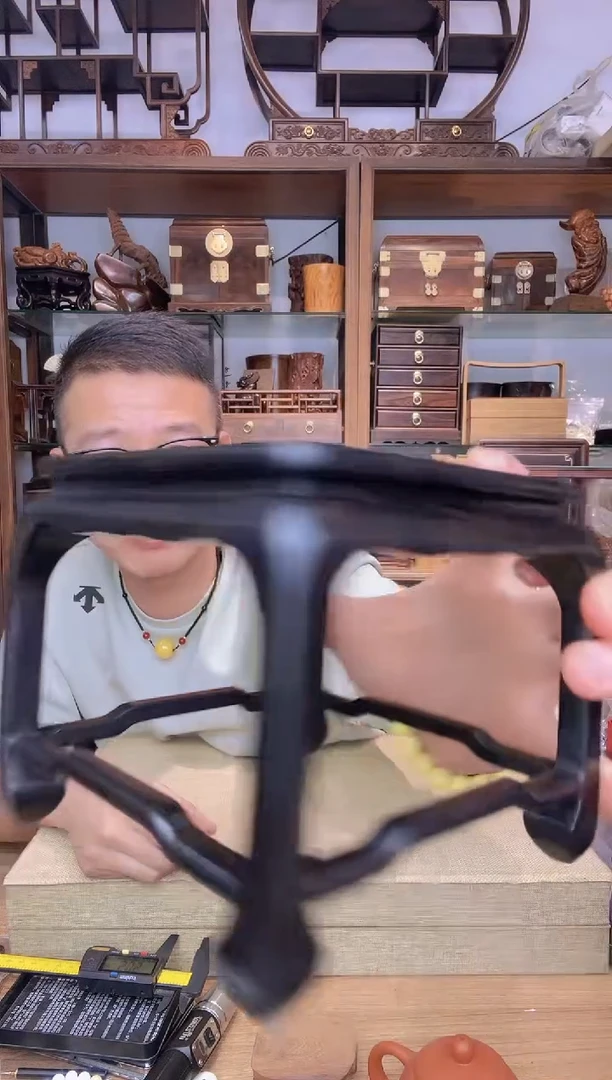 乌木类书架635紫光檀明式花架