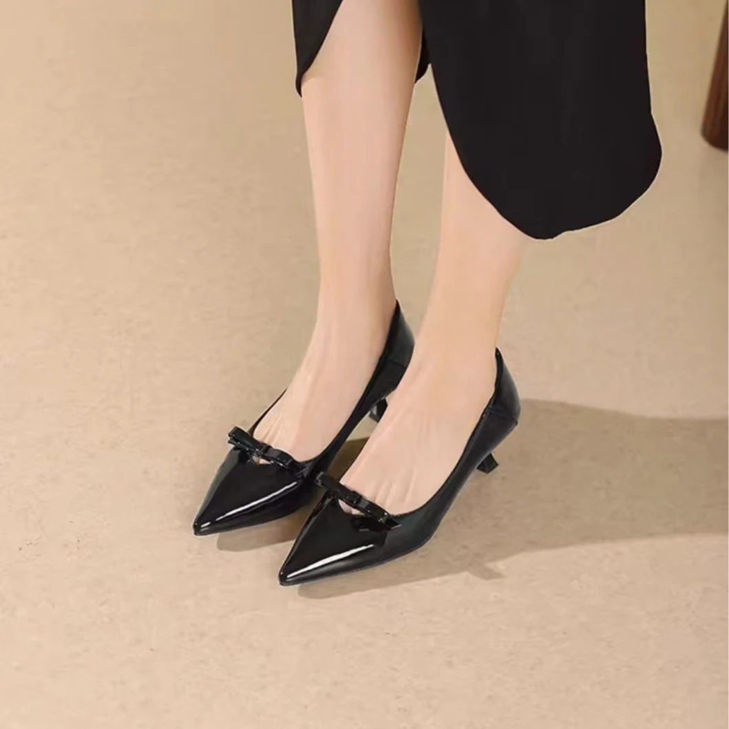 D5087 新款法式时尚气质细跟单鞋