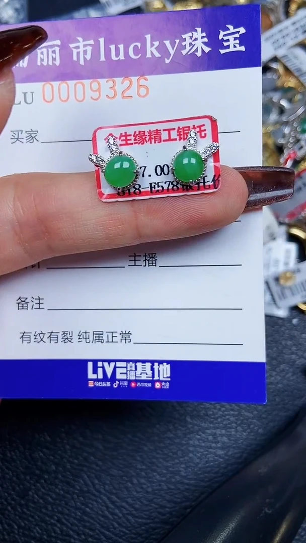 颈饰银S925镶嵌翡翠9326
