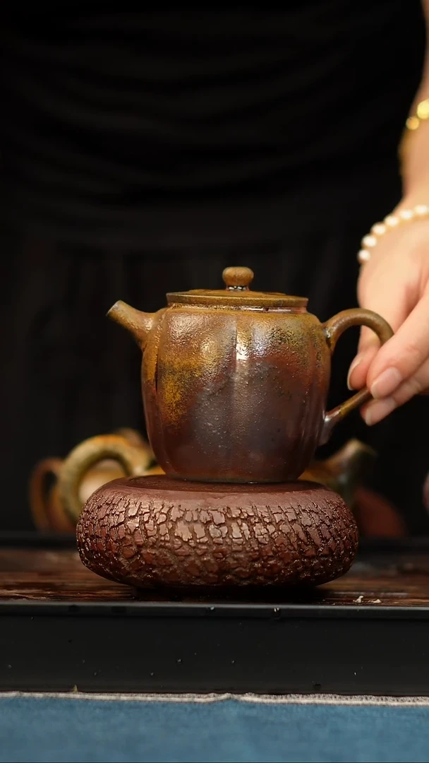 茶壶紫砂柴烧 紫砂 天青海棠200cc