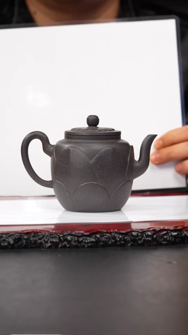 茶壶紫砂56 梵涟,YYF,黑朱泥