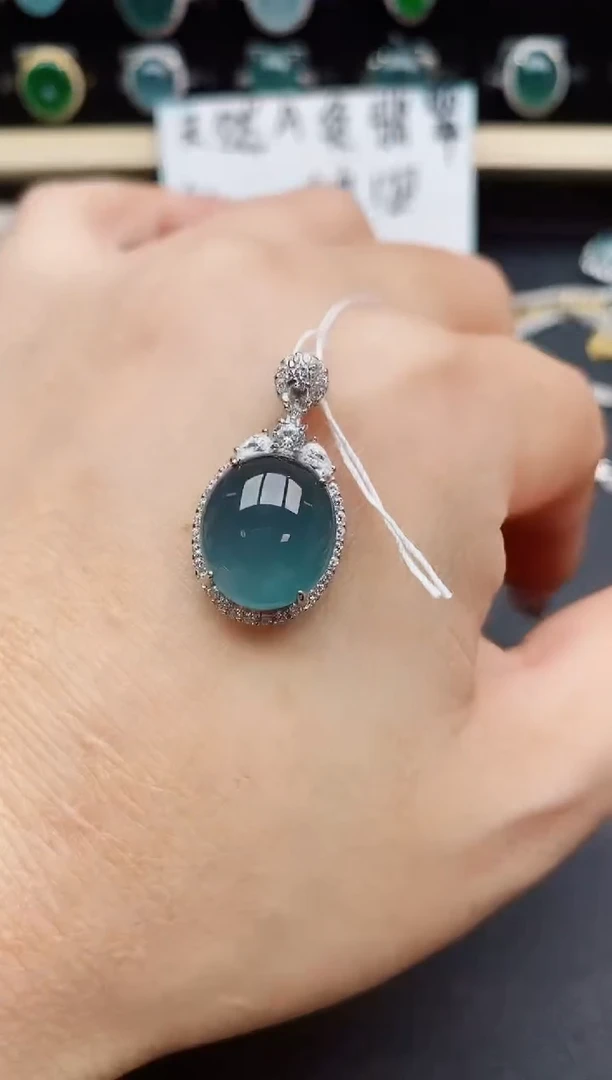 翡翠银S925镶嵌吊坠(赠链)321321