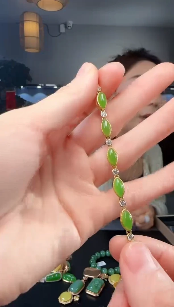 【闪购商品】和田玉手链银S925镶嵌1